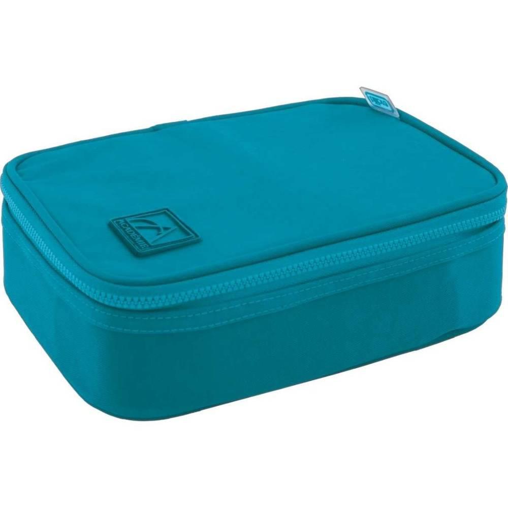 Miniatura Estojo Box Tecido Academie Grande Turquesa Tilibra Estojo escolar - Tilibra