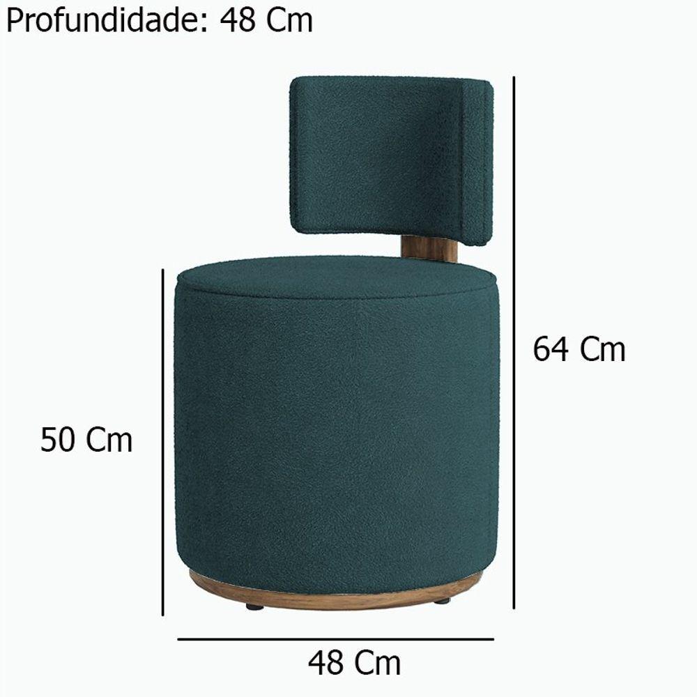 Miniatura Puff Margo Decorativo Orgânico Veludo - 7 Decor Verde Escuro