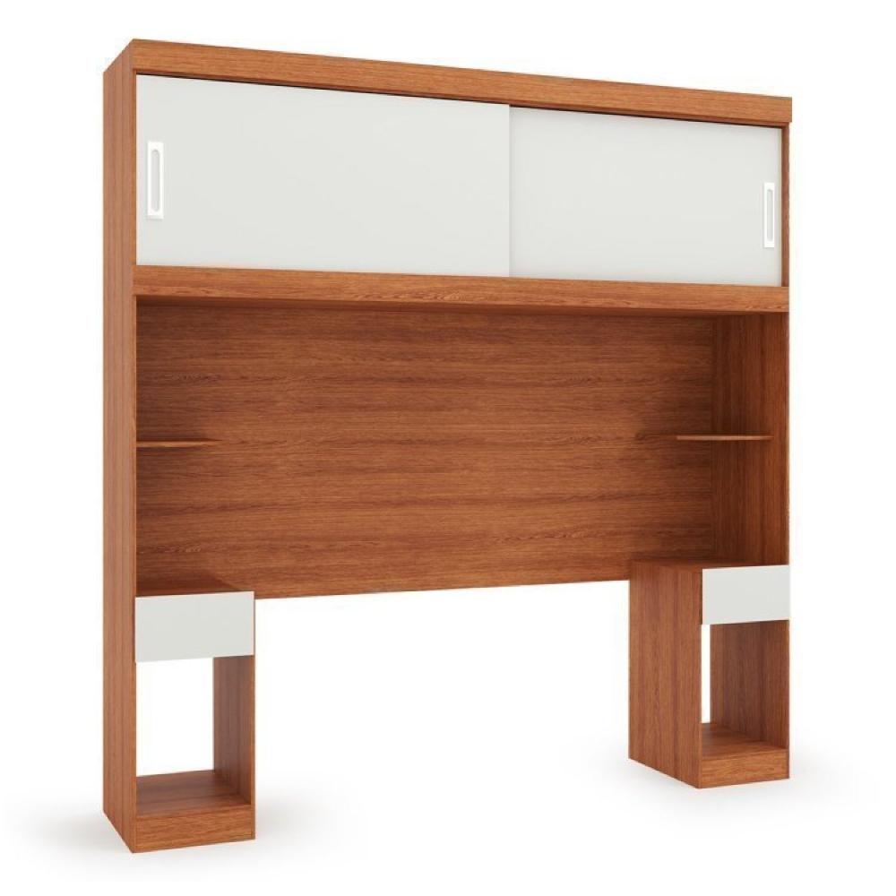 Conjunto para Quarto com Guarda Roupa Modular Gênova Plus Freijó Wood/Off-White