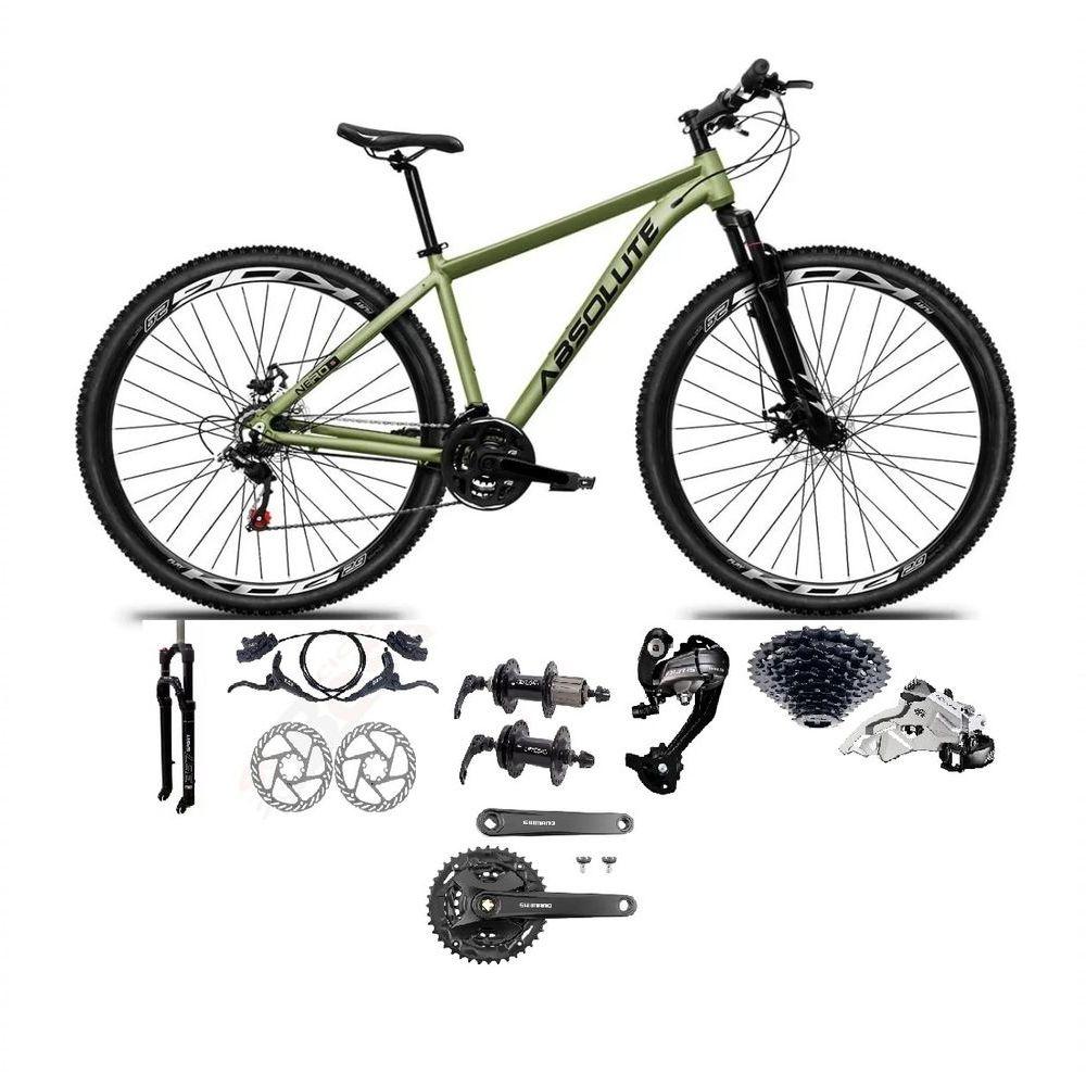 Miniatura Bicicleta Aro 29 Absolute Nero 5 Câmbios 27v Shimano Altus Freios Hidráulicos - Oliva Tam.19