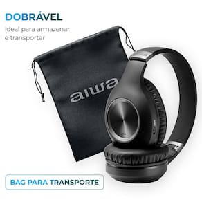 Headphone Aiwa AWS-HP-02-B – Preto