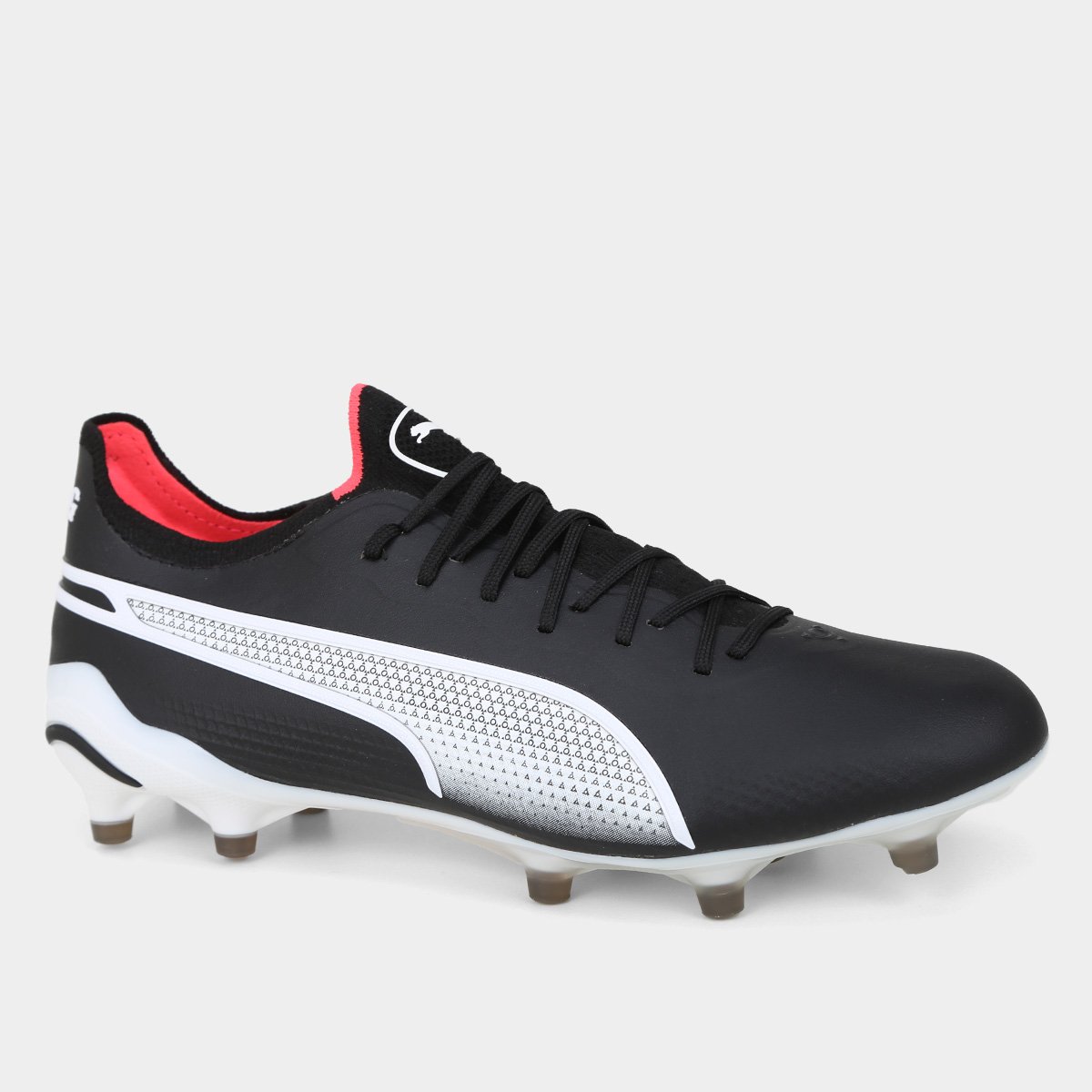 Miniatura Chuteira Campo Puma King Ultimate Unissex Preto+Branco - 37