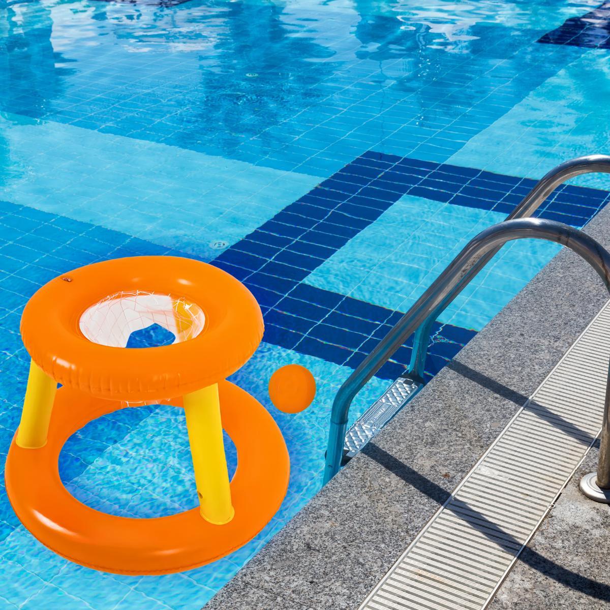 Cesta De Basquete Inflável Flutuante Piscina Bola Infantil