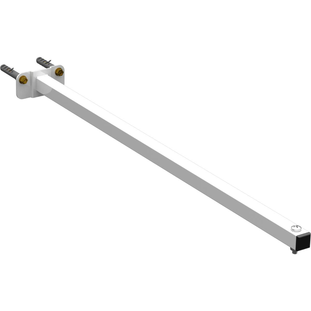 Miniatura Suporte Refletor Base Reta Braço 60 Cm Branco