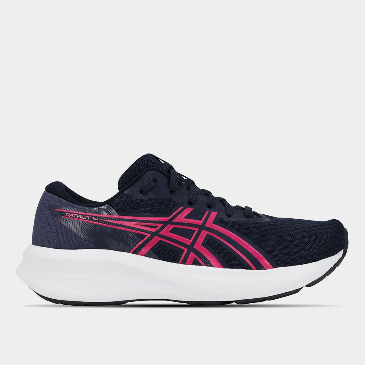 Miniatura Tênis Asics Patriot 14 Feminino Marinho+Rosa - 34