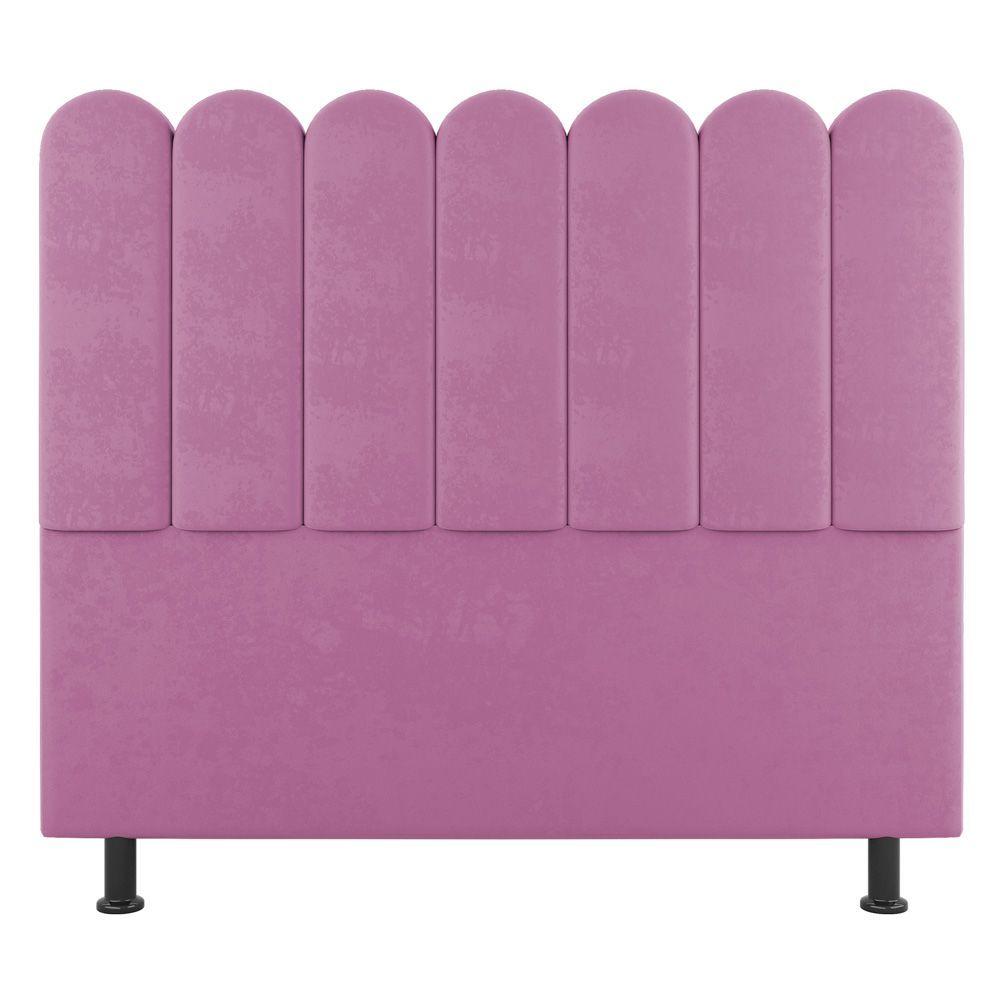 Miniatura Cabeceira Cama Box Casal Lana 140cm Suede Rosa - Desk Design
