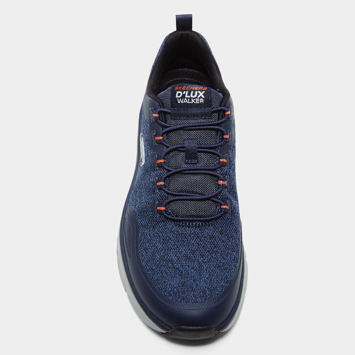 Miniatura Tênis Skechers D'Lux Walker 2.0 S Masculino Azul+Laranja - 39