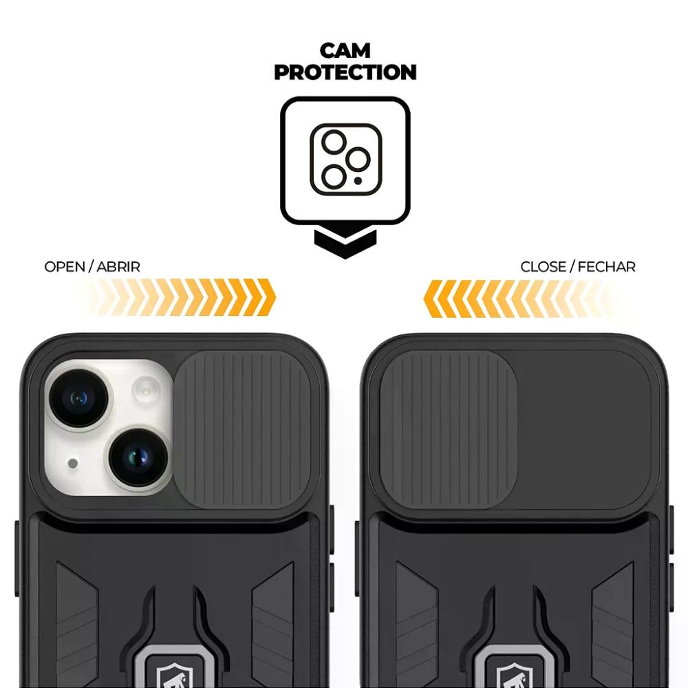 Miniatura Kit Capa Defender e Pelicula Coverage 5D Pro Preta para iPhone 15 Pro - Gshield