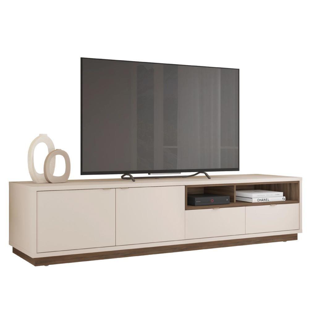 Miniatura Bancada Rack Tv Até 75 Polegadas 2 Portas New Renda Caemmun