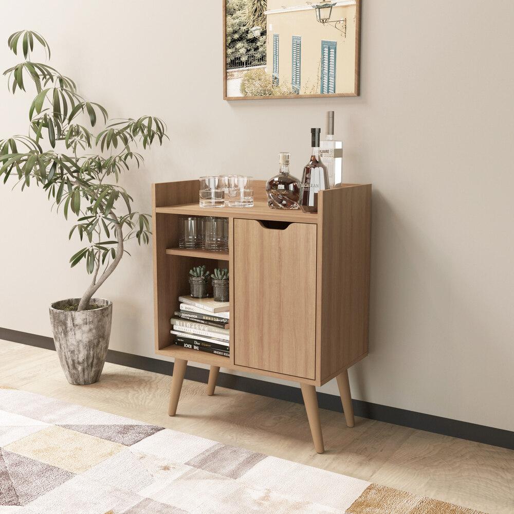 Miniatura Adega Bar 60cm com 1 Porta Multimóveis CR50064 Amêndoa
