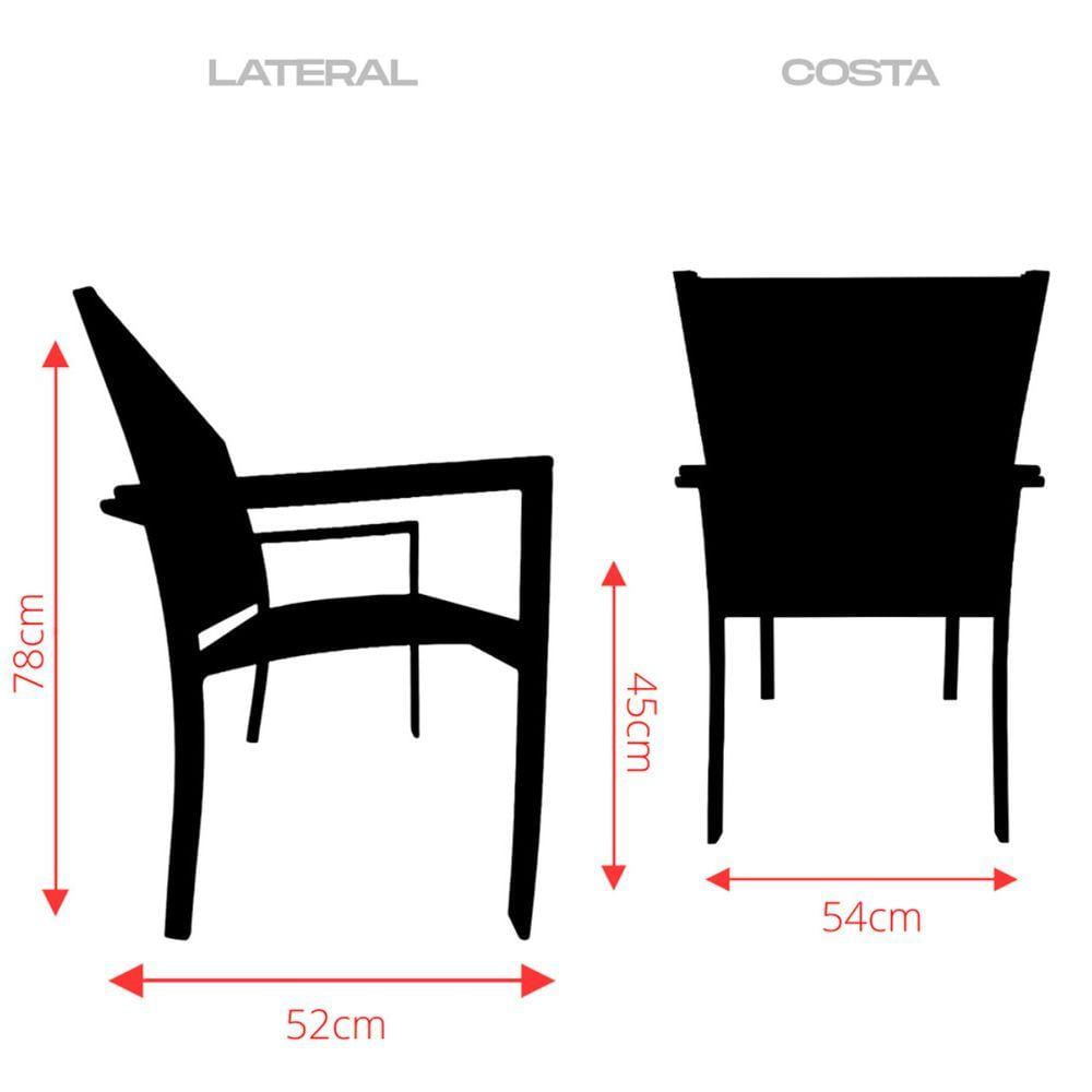 Miniatura Cadeira Poltrona Perpétua Tela Sling Preto