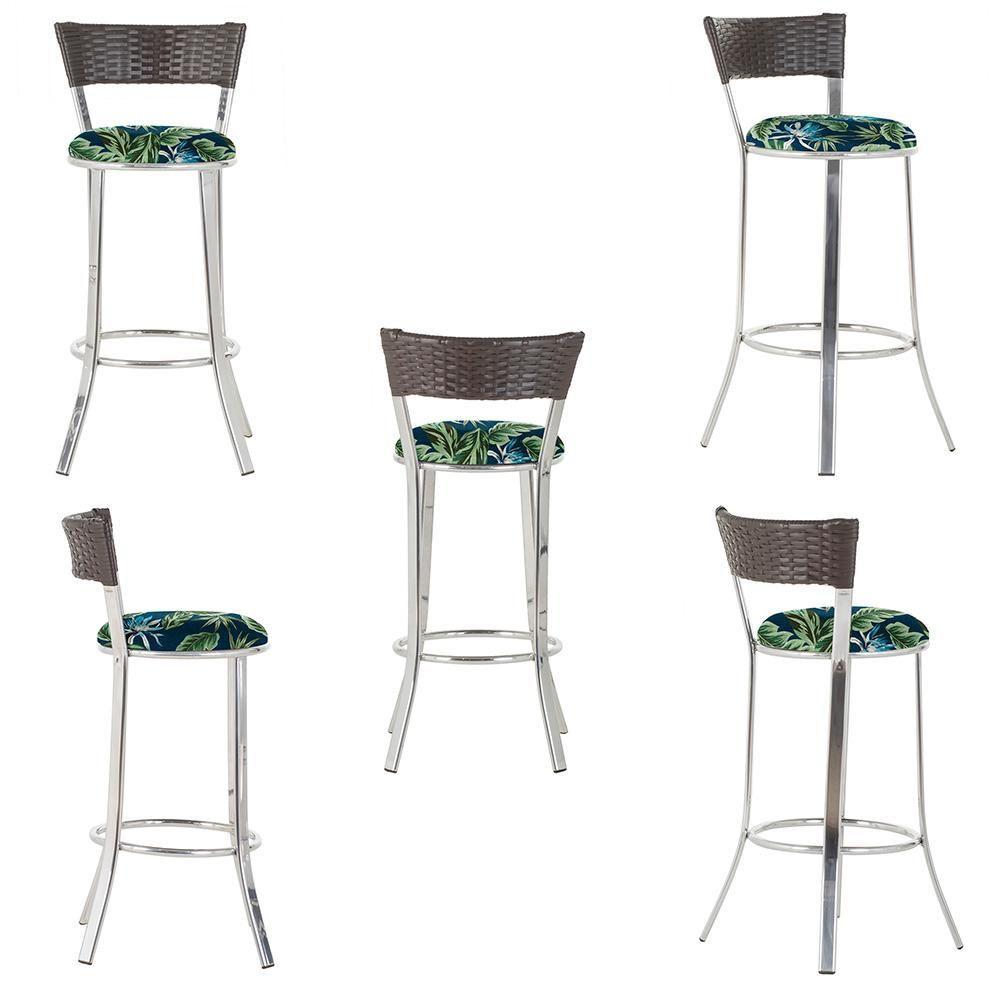 Conjunto Com 2 Banquetas Em Alumínio, Fibra Sintética E Impermeável Tc Tabaco Z29