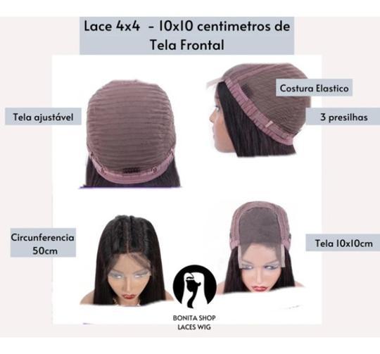 Miniatura Peruca Front Lace Cabelo Humano, Reparticao Alopecia Quimio