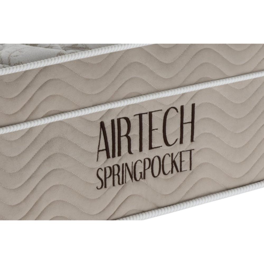 Miniatura Colchão Solteiro Airtech Spring Pocket Ortobom 88x188x25cm Branco/Bege