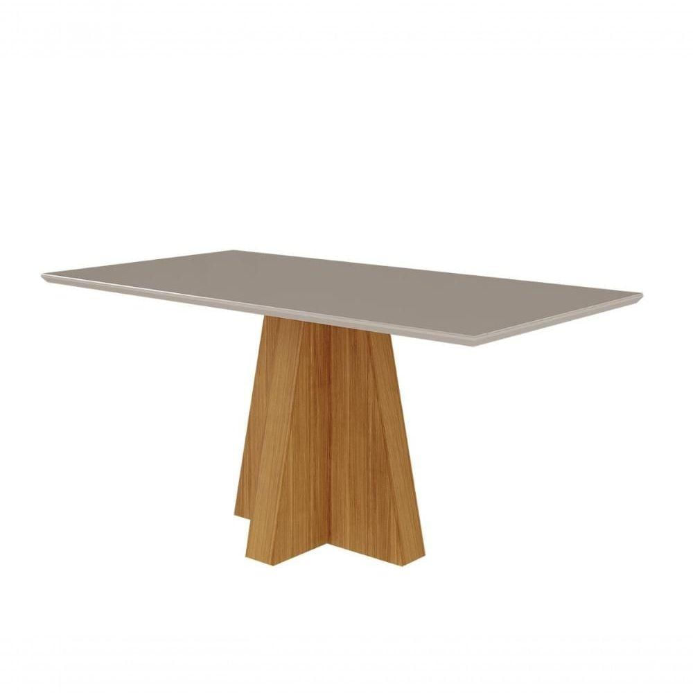 Miniatura Conjunto Sala De Jantar 160x80 Tampo Mdf/vidro 6 Cadeiras Nature/offwhite/joli Nature/offwhite/joli