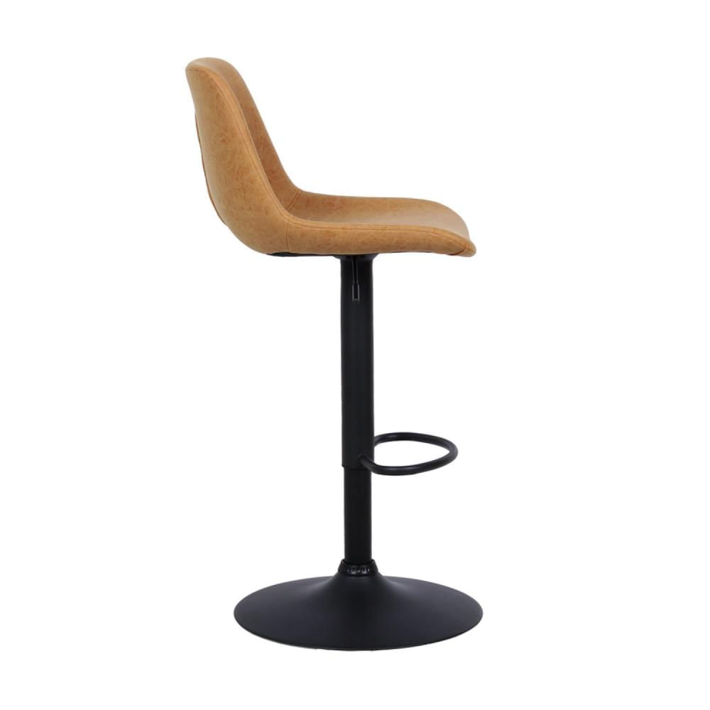 Miniatura Conjunto 2 Banquetas Gênova Base Disco Rivatti Móveis Caramelo