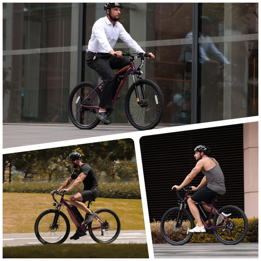Bicicleta Elétrica Apex para Adultos, Aro 26 1000W Pico Mountain Bike Elétrica, Velocidade Máxima de 35 Km/h, Alcance Máximo de 88,51 Km, Bateria Remo