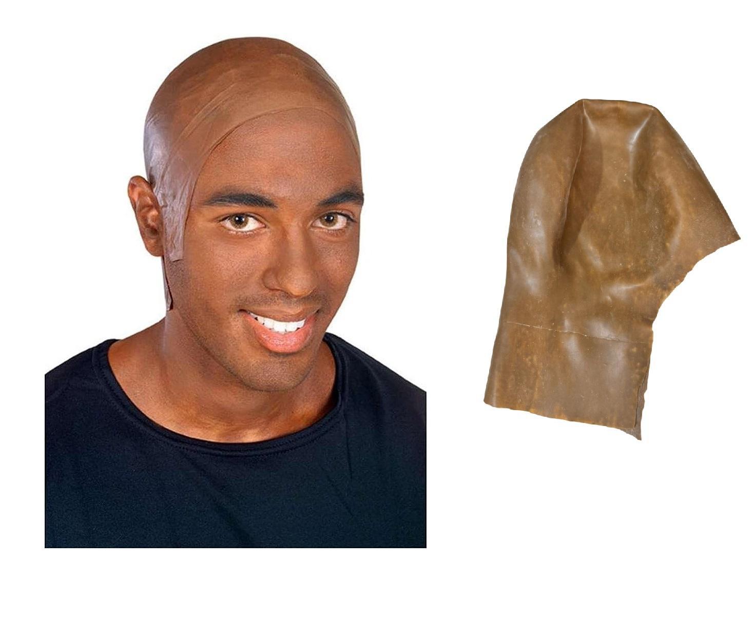Careca Falsa De Látex Marrom Para Personagens Filmes Teatro