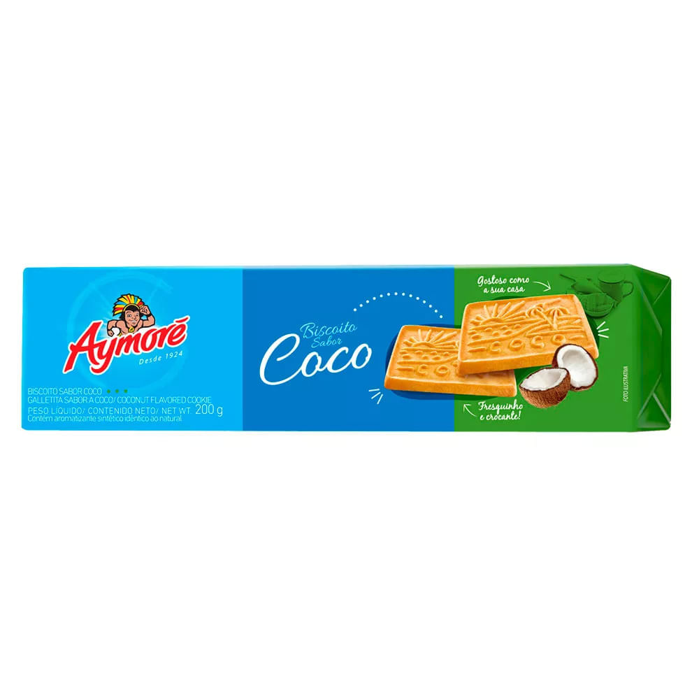 Miniatura Biscoito Aymoré Côco 200g - Vencimento Agosto/2023 - Vencimento Agosto/2023 Biscoito Aymoré Côco 200g - Vencimento Agosto/2023