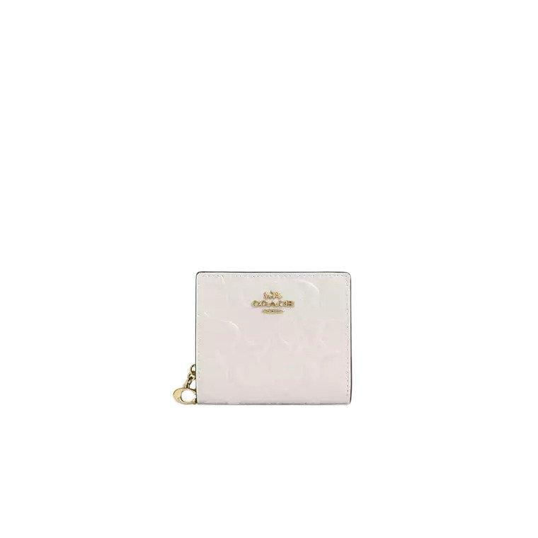 Miniatura Carteira Coach Snap Wallet In Signature Leather - Ct982 Bran