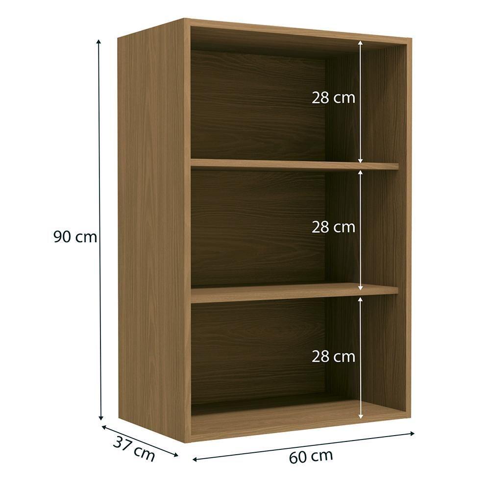 Miniatura Armario Aereo 1 Porta Vidro 60 Cm Mdp Maxxi G763 Nogal Kappesberg Nogal