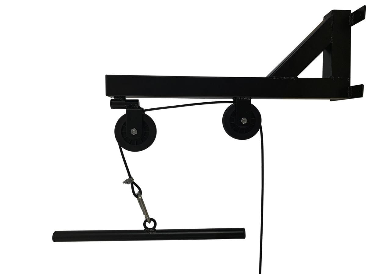 Miniatura Aparelho Mono Crossover Academia Para Musculação Preto - Puxador para aparelho de musc. - Aço inoxidável - Suporta até 150 kg - Profissional