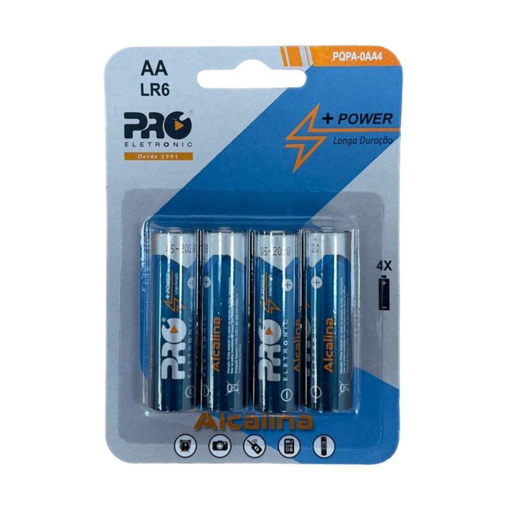 Miniatura Pilha Alcalina Proeletronic Aa Pqpa-0Aa4 Com 4 Unidades