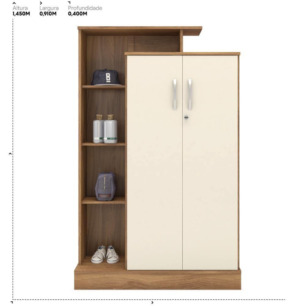 Miniatura Armário Multiuso Com Chave Elite Amendola/off White Demóbile