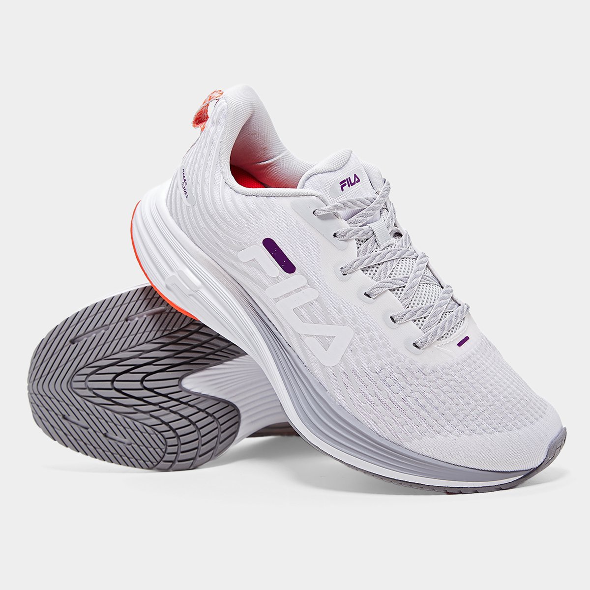 Miniatura Tênis Fila Racer Curve 2 Feminino Cinza+Violeta - 33