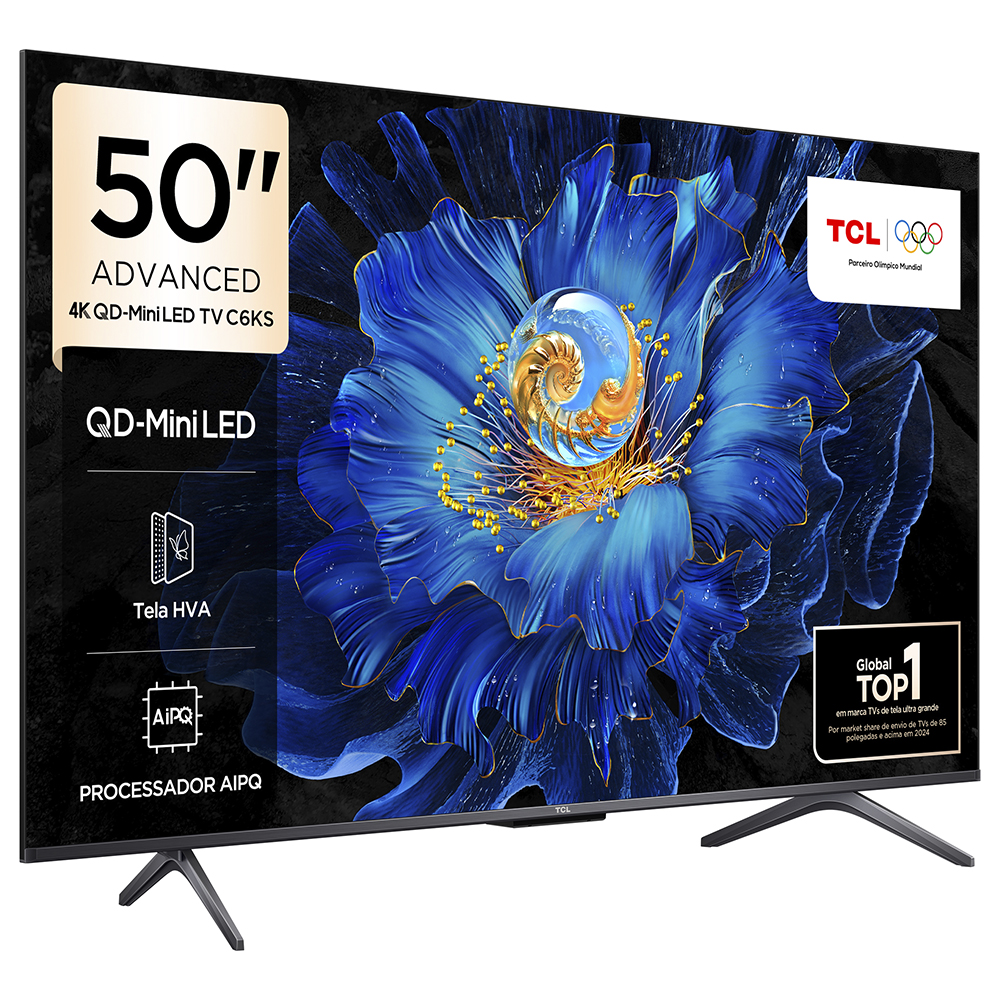 Miniatura Smart TV TCL 50" QD-Mini LED 4K Android TV WiFi Bluetooth 3 HDMI Google TV 60 Hz HDR10+ 50C6KS
