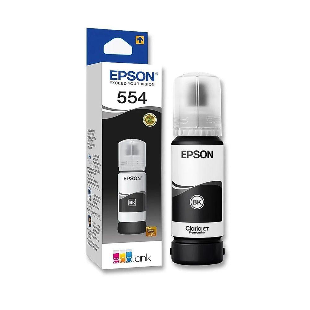Miniatura Refil Epson 554 Bk T554120-al Preto L8180 Original 70ml