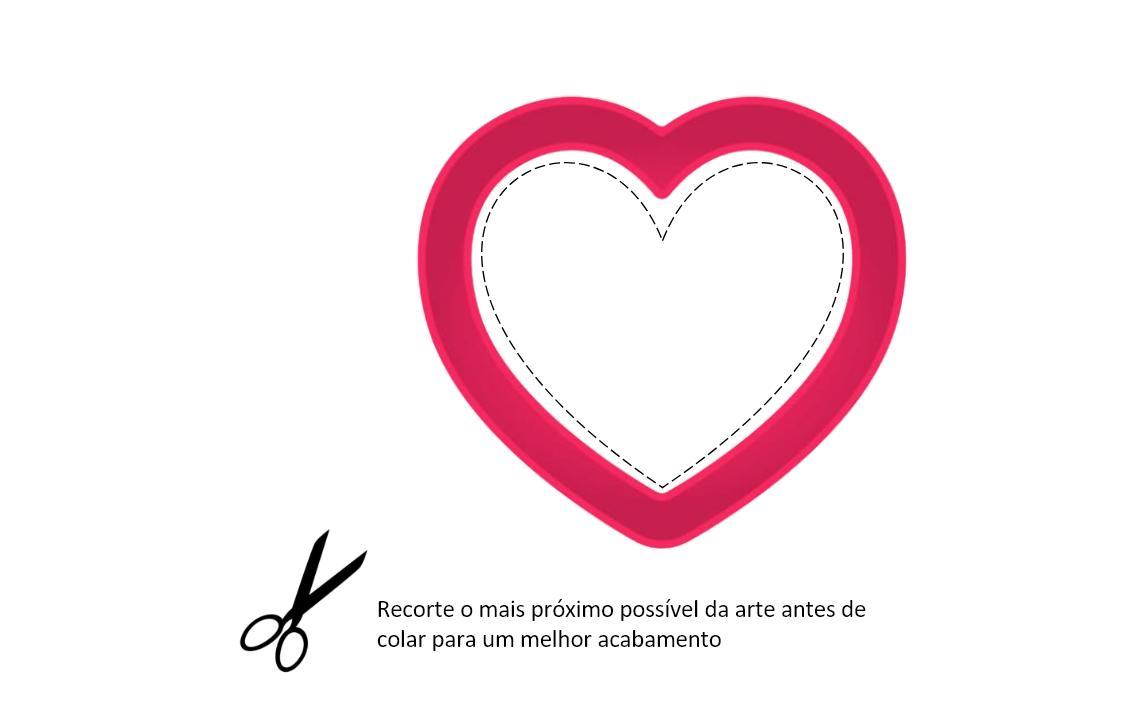 Miniatura Tatuagem Temp. Coração Moldura Peito 2 un.