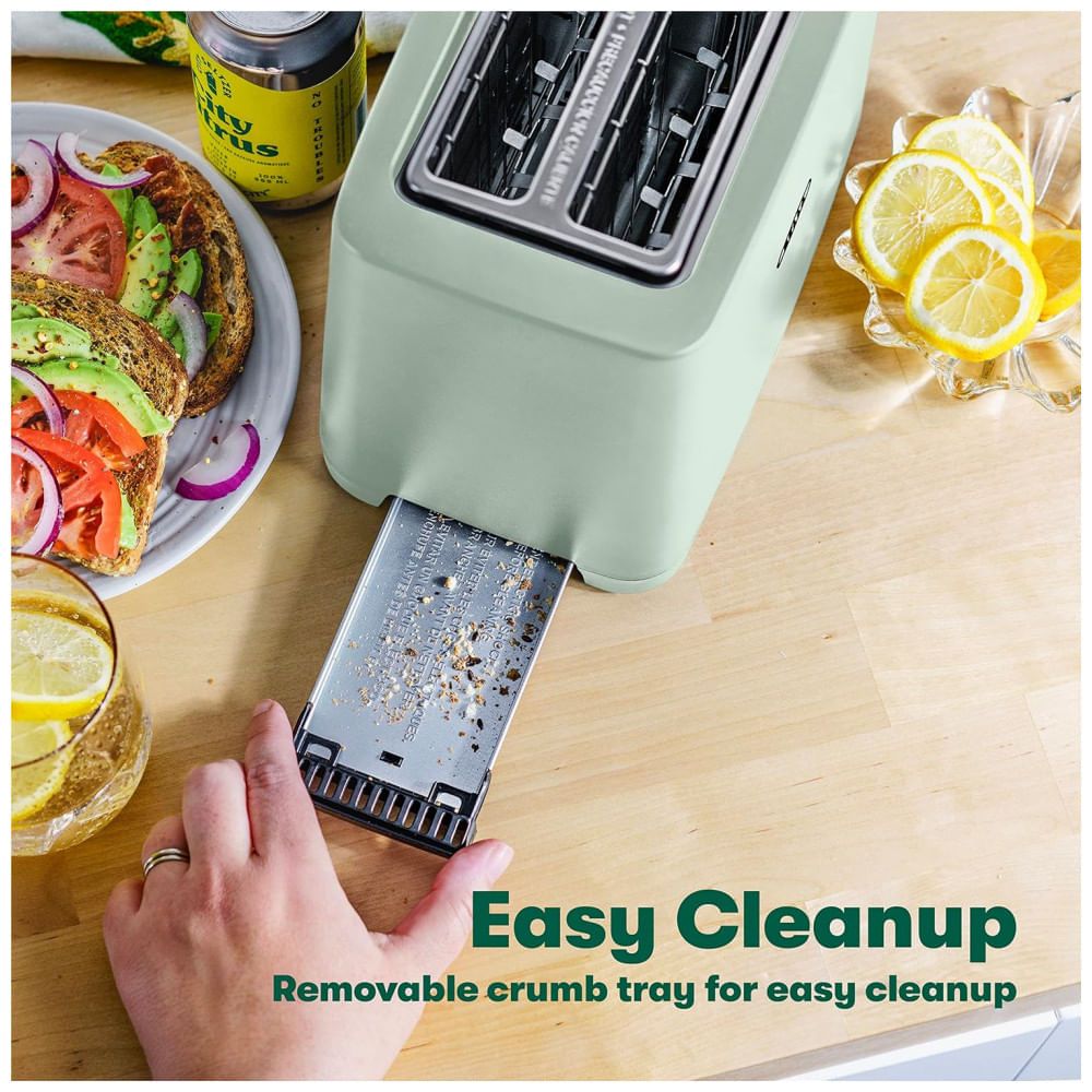 Torradeira Elétrica 2 Fatias com Desligamento Automático, 900W 240W, BELLA , Verde Sálvia