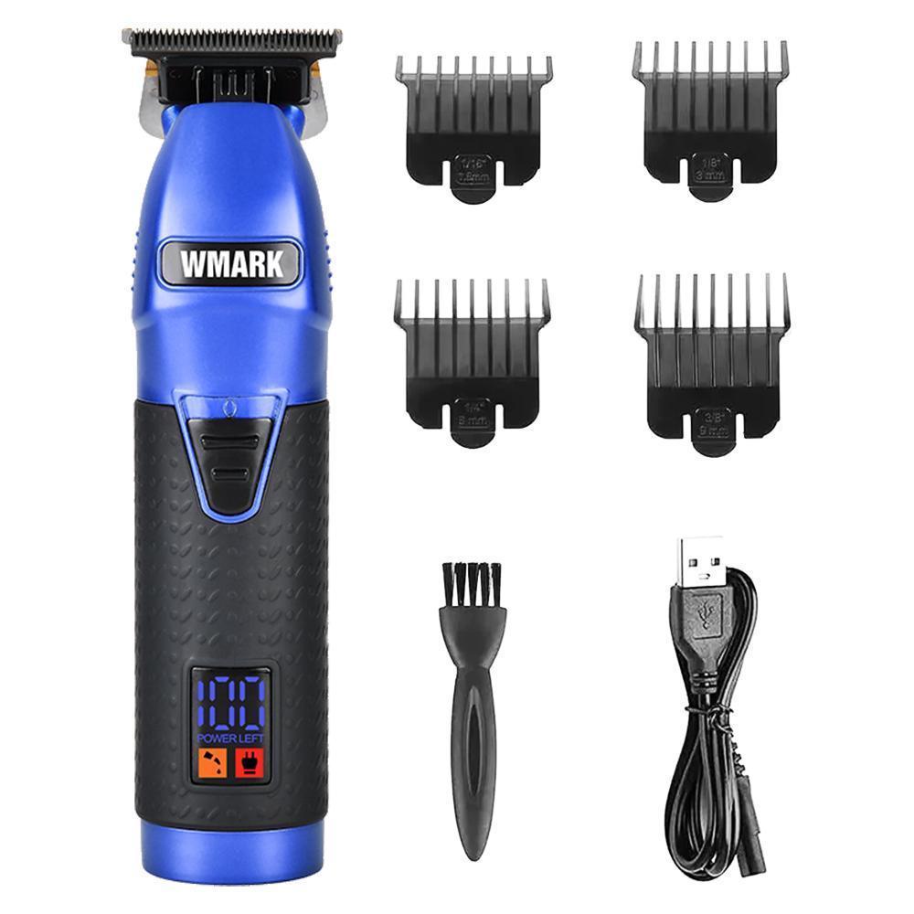 Miniatura Kit 3 Maquina Cabelo Wmark Ng 9004 Ng 984 Ng 318 Combo Azul