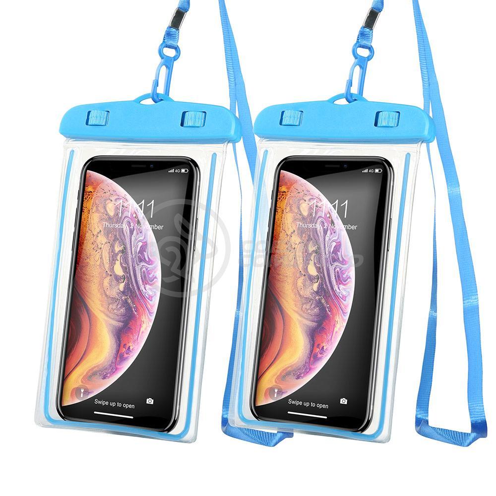 Capa Bolsa A Prova Dágua Impermeável Universal Celular Azul