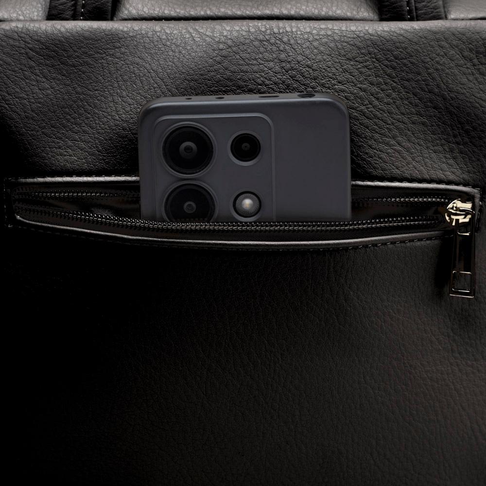 Bolsa Feminina Mini Baú Rebite Preta Preto - P