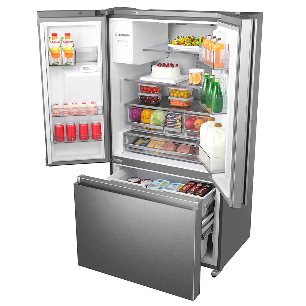 Refrigerador French Door Hisense de 03 Portas Frost Free com 536 Litros Inox - RF-79W1AIQS 110