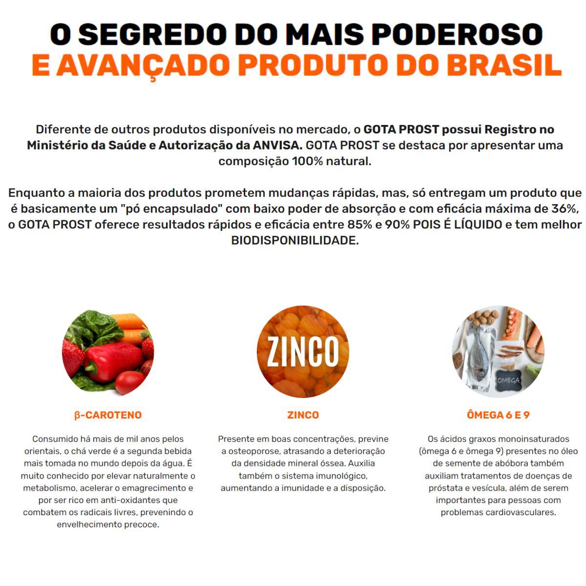 Gota Prost + Active Suplemento Contra Glândula Inflamada 6Un