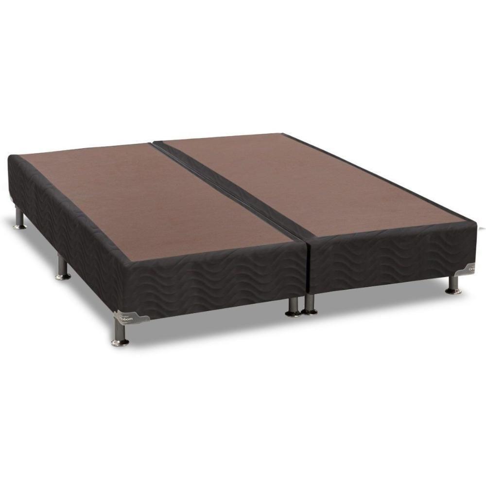 Miniatura Cama Box Base Queen Universal Suede Black (158x198x30) - Ortobom
