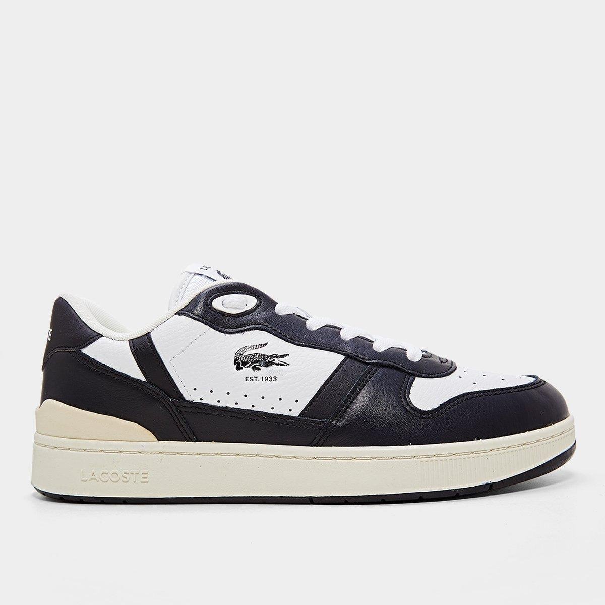 Miniatura Tênis Lacoste Tclip Masculino Branco+Preto - 38