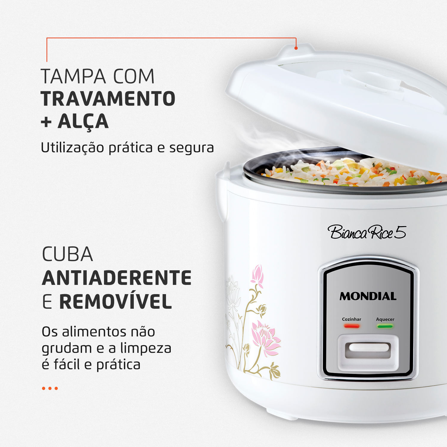 Miniatura Panela Elétrica Mondial NPE-05-5X PANELA ELÉTRICA-127V-BRANCO