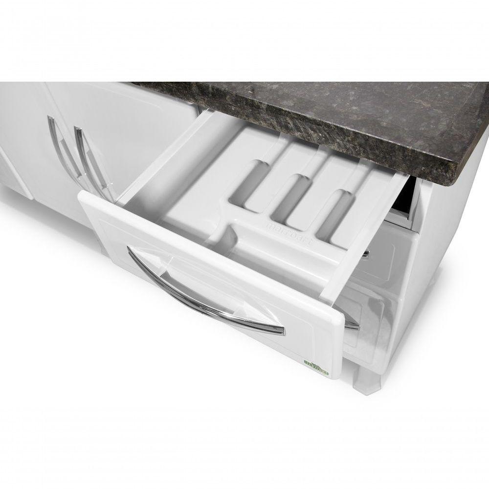 Gabinete Cozinha De Aço Ellos 1.20 Desmontado Sem A Pia 3 Gavetas Cor:preto