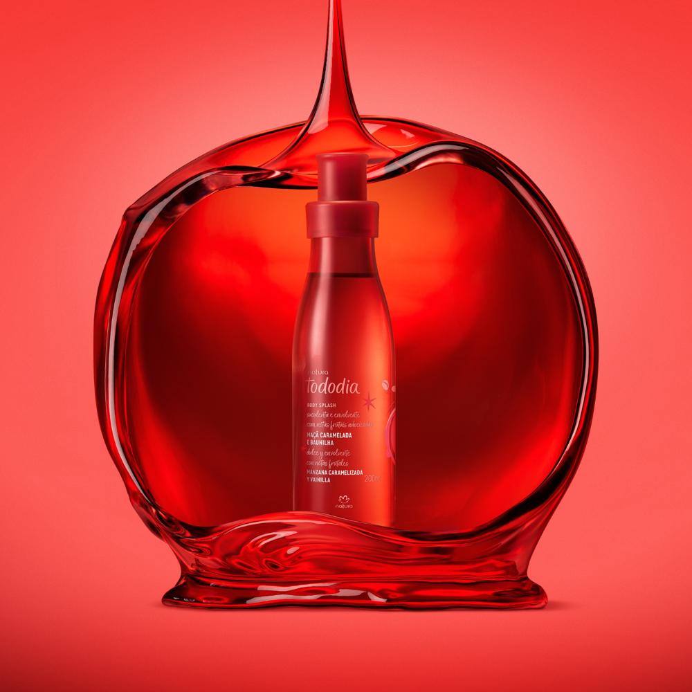 Miniatura Body Splash Natura Tododia Maçã Caramelada e Baunilha 200 ml