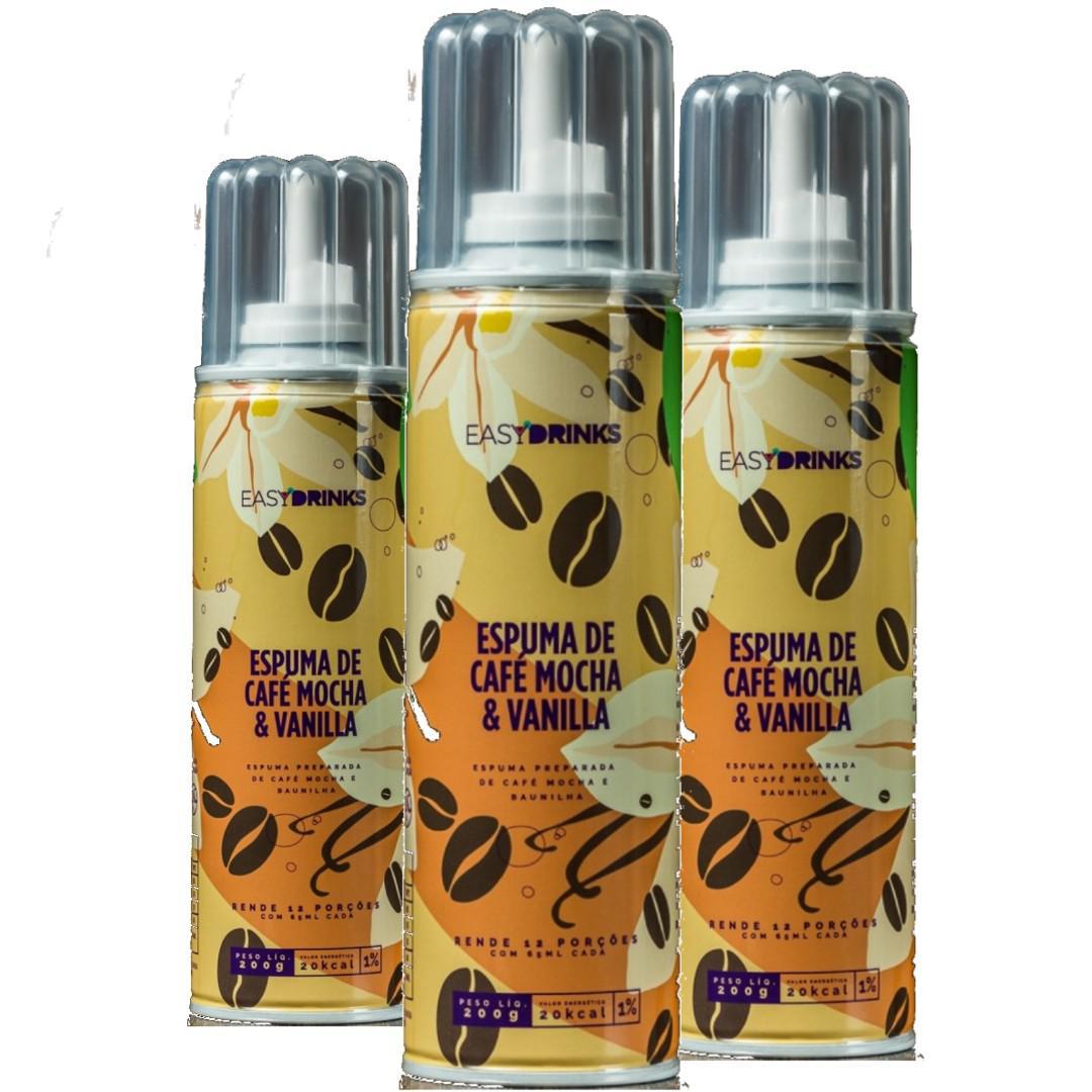 Miniatura Kit 3X Espuma De Café Mocha E Vanilla Easy Drinks 200G Rosa - Preparo para drink - Espuma
