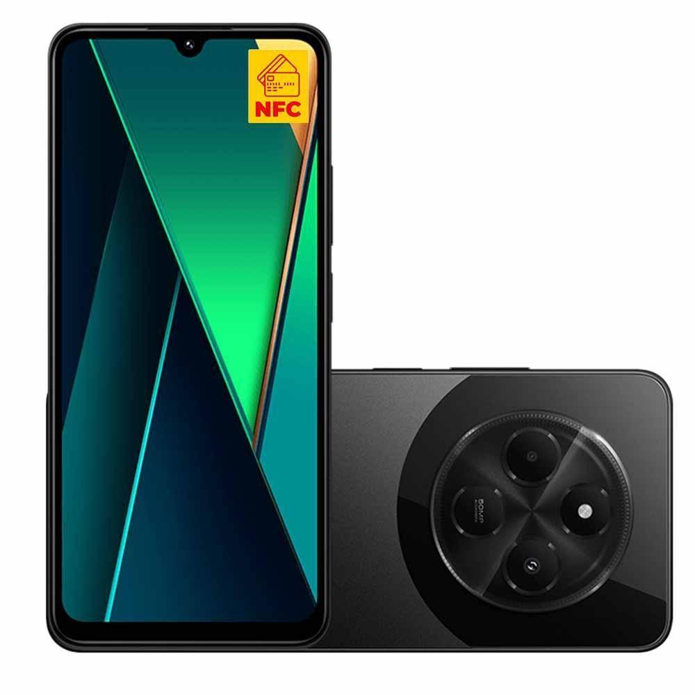 Miniatura Smartphone Xiaomi Poco C75 4G 256GB 6GB RAM + 6GB De RAM Plus NFC Preto
