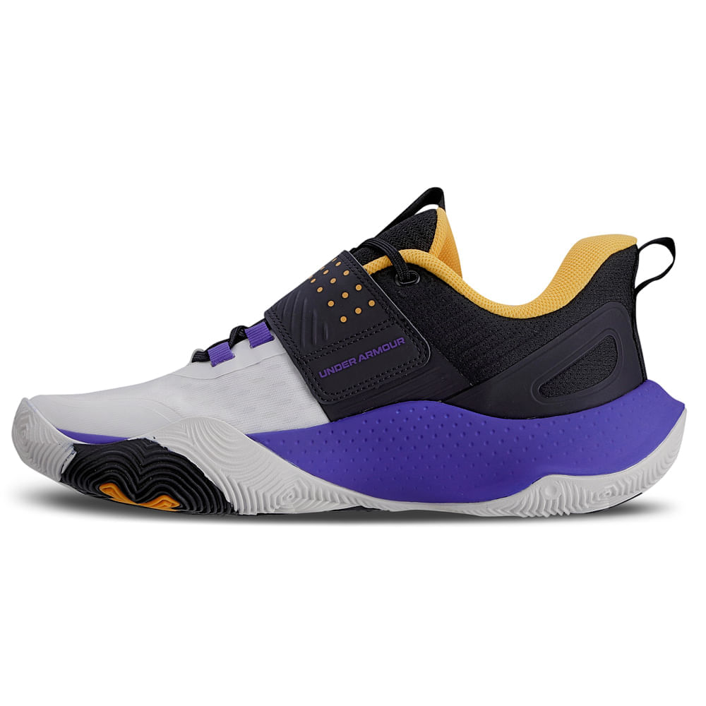 Miniatura Tênis de Basquete Masculino Under Armour Buzzer SE Branco - 45