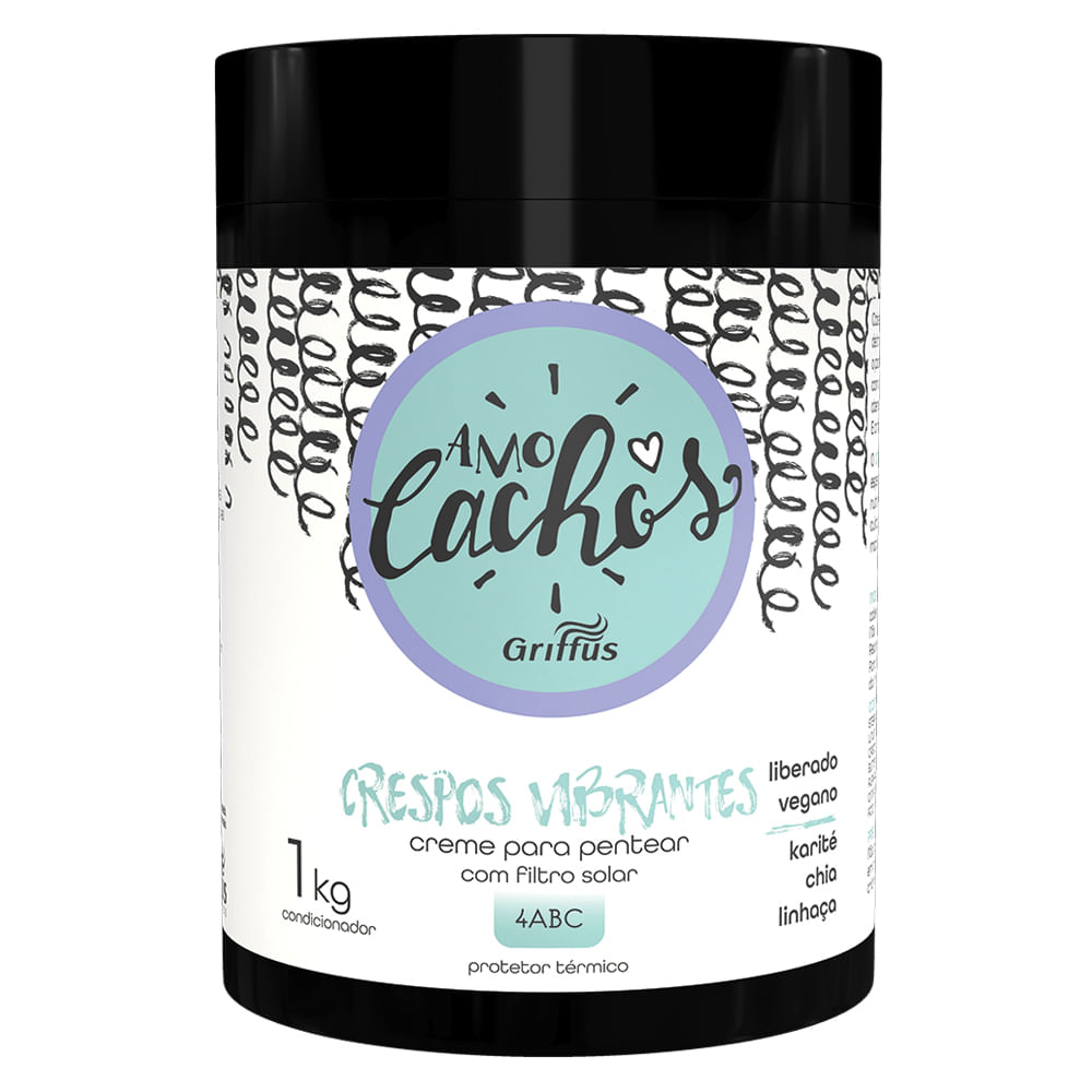 Miniatura Creme para Pentear Crespos Vibrantes Amo Cachos Griffus 1kg