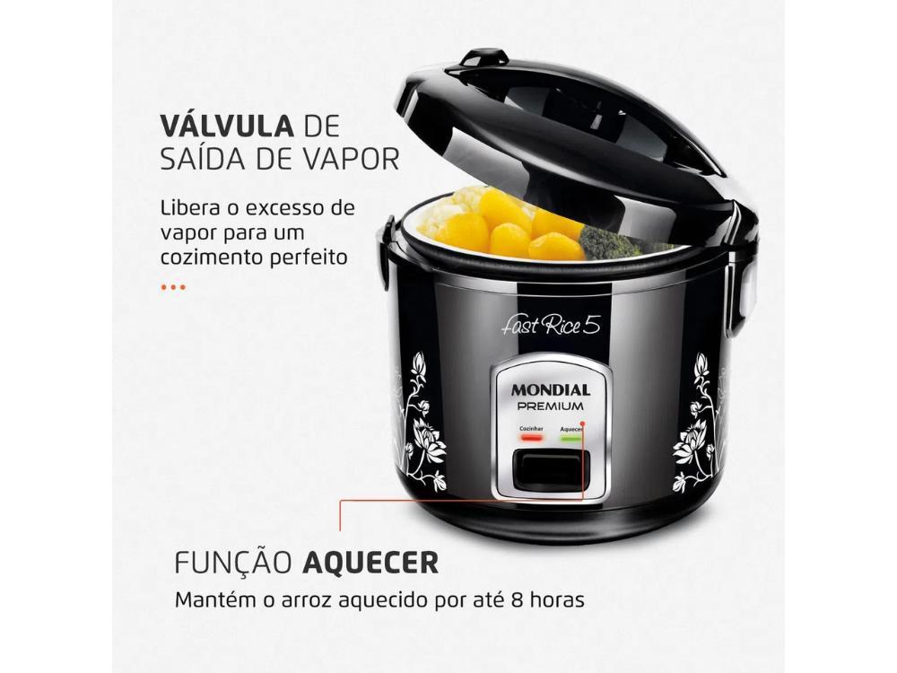 Miniatura Panela Elétrica De Arroz Mondial Fast Rice Premium 5X. 127V