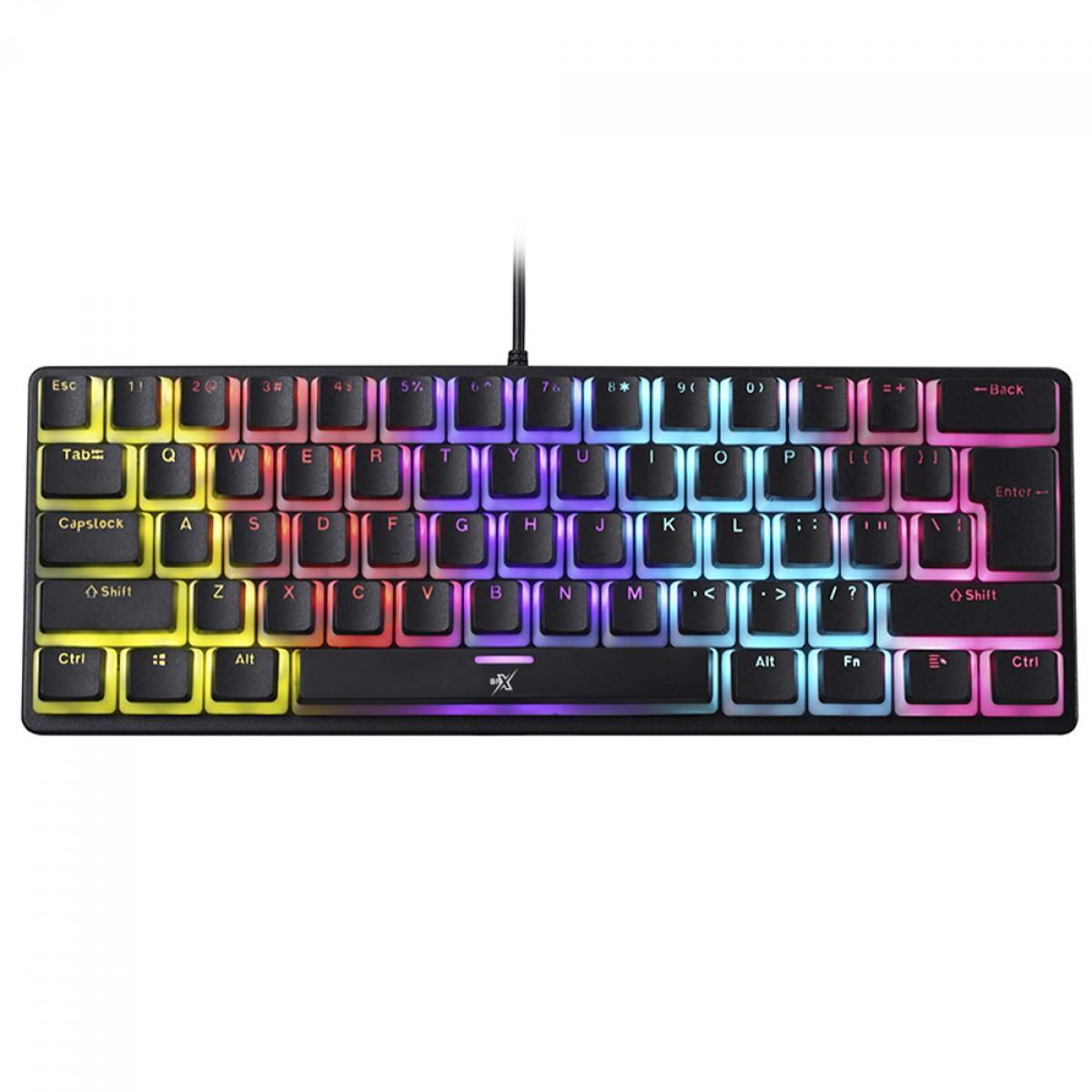 Miniatura Teclado Mecânico Gamer Brx M403, Rgb, Switch Blue, Black