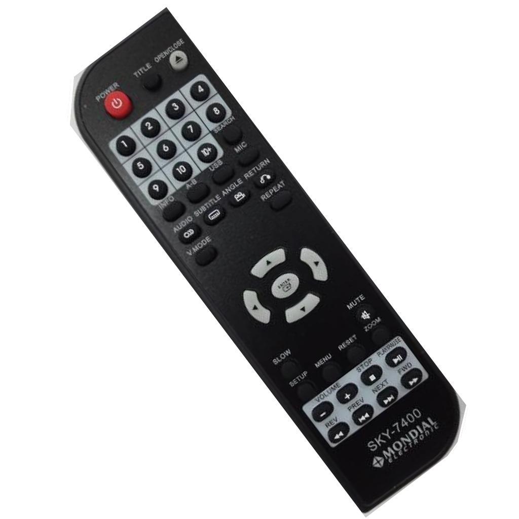 Miniatura Controle DVD Mondial D-03 / D-05 Sky-7400 - Alta Qualidade